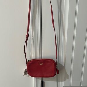 Coach Red Leather Crossbody Bag